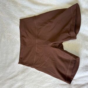 Lululemon Athletica Brown Bike Shorts High-Waisted